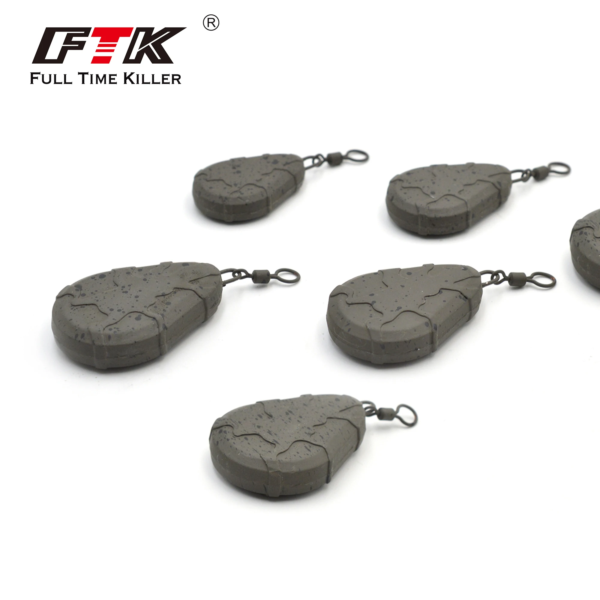 FTK 43g-128g 1.5oz-4.5oz Eco-Friendly Carp Fishing Sinkers, 