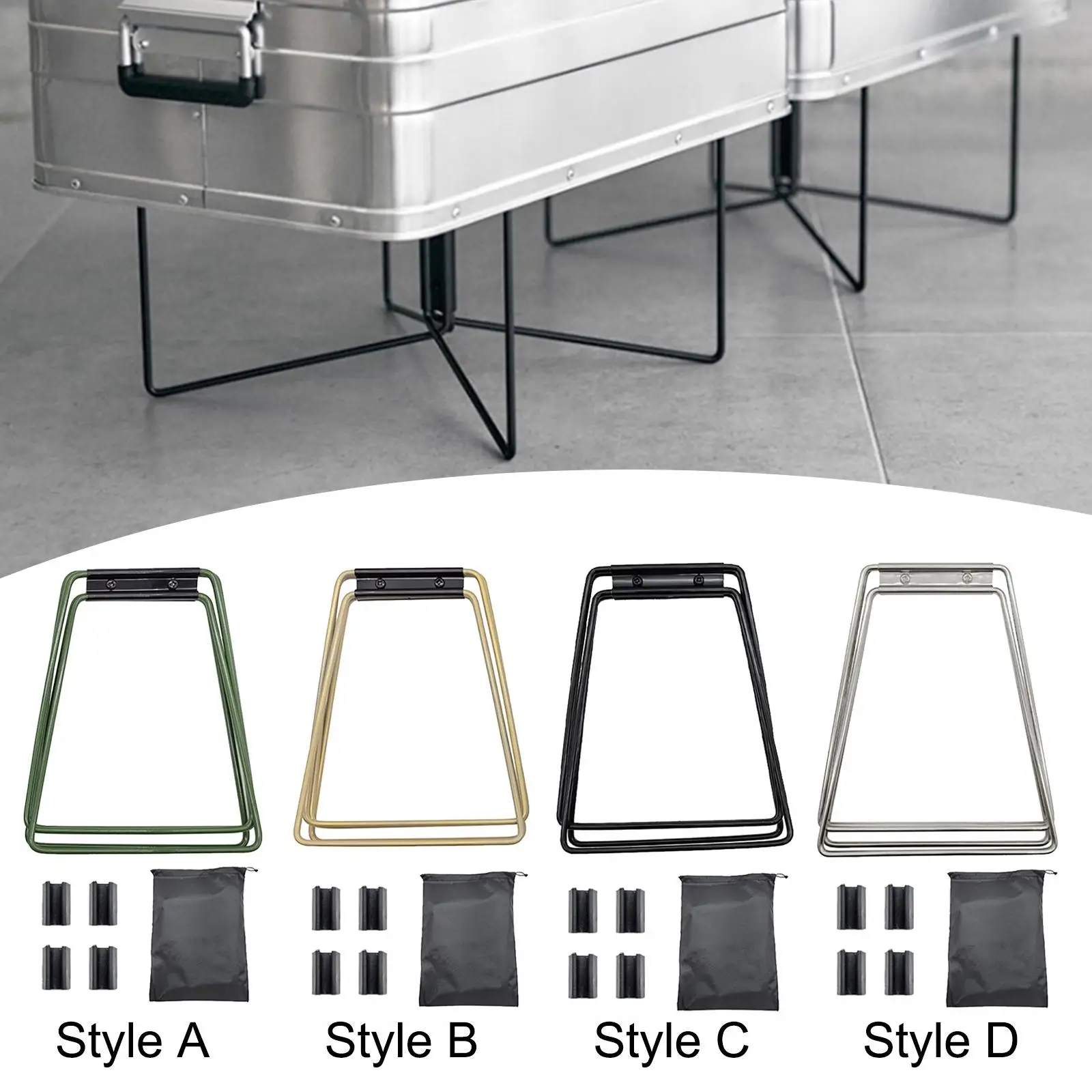 

Foldable Cooler Stand Luggage Rack Universal Heavy Duty Storage Box Stand with