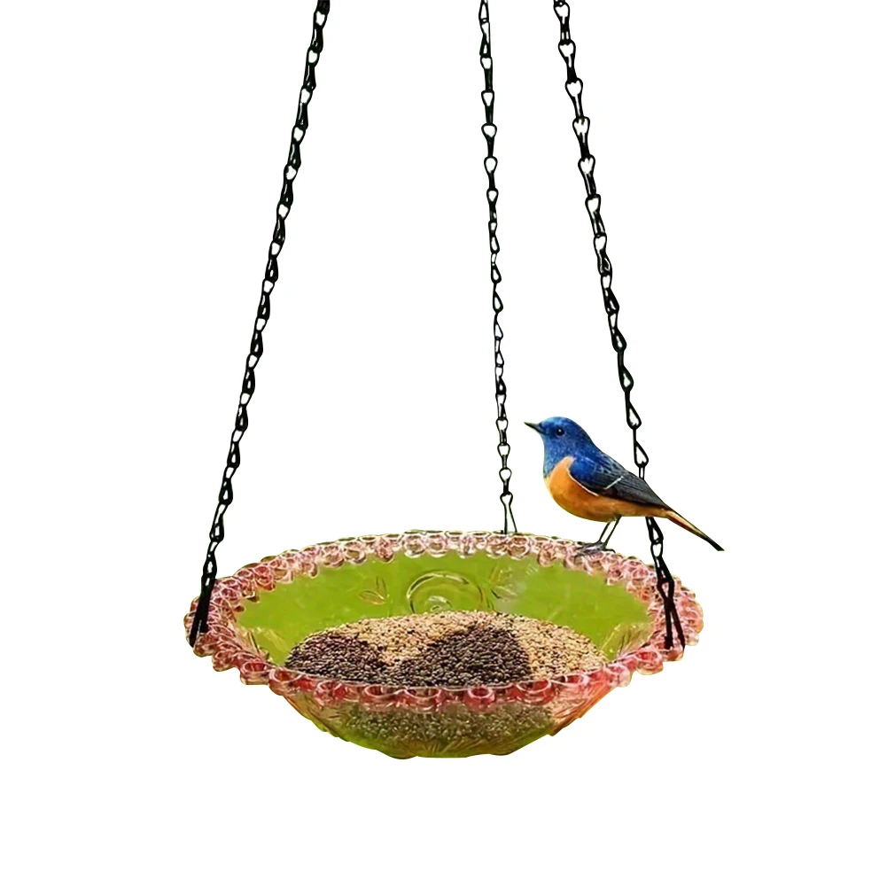 2024 New Bird Feeder Tray Hanging Bird Feeder Lightweight Hanging Bird Feeder Tray Dining Or Drinking Platform Garden Decoration