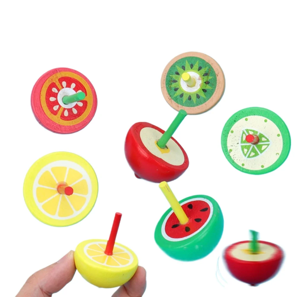 5/10Pcs Wooden Fruit Spinning Top Toys for Kids Birthday Party Wedding Guest Gifts Christmas Carnival Party Favor Package Reward