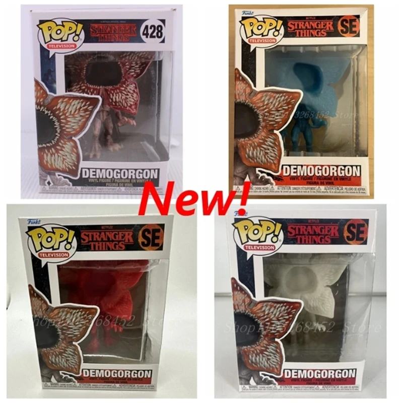 Nueva Llegada 2026 FUNKO POP!! 4 Estilos # Figura de Acción Demogorgon SE 428, Rojo, Azul y Gris, Modelo de PVC, Juguetes Coleccionables para Niños, Regalos