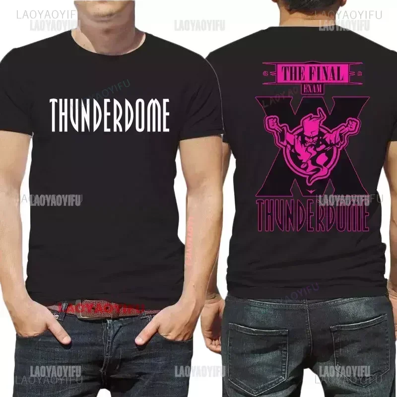 Hip-hop Thunderdome Printed T Shirt Men Women Tees Tops Funny Summer Short-sleev Camiseta Hombre Black Shirt Casual Streetwear