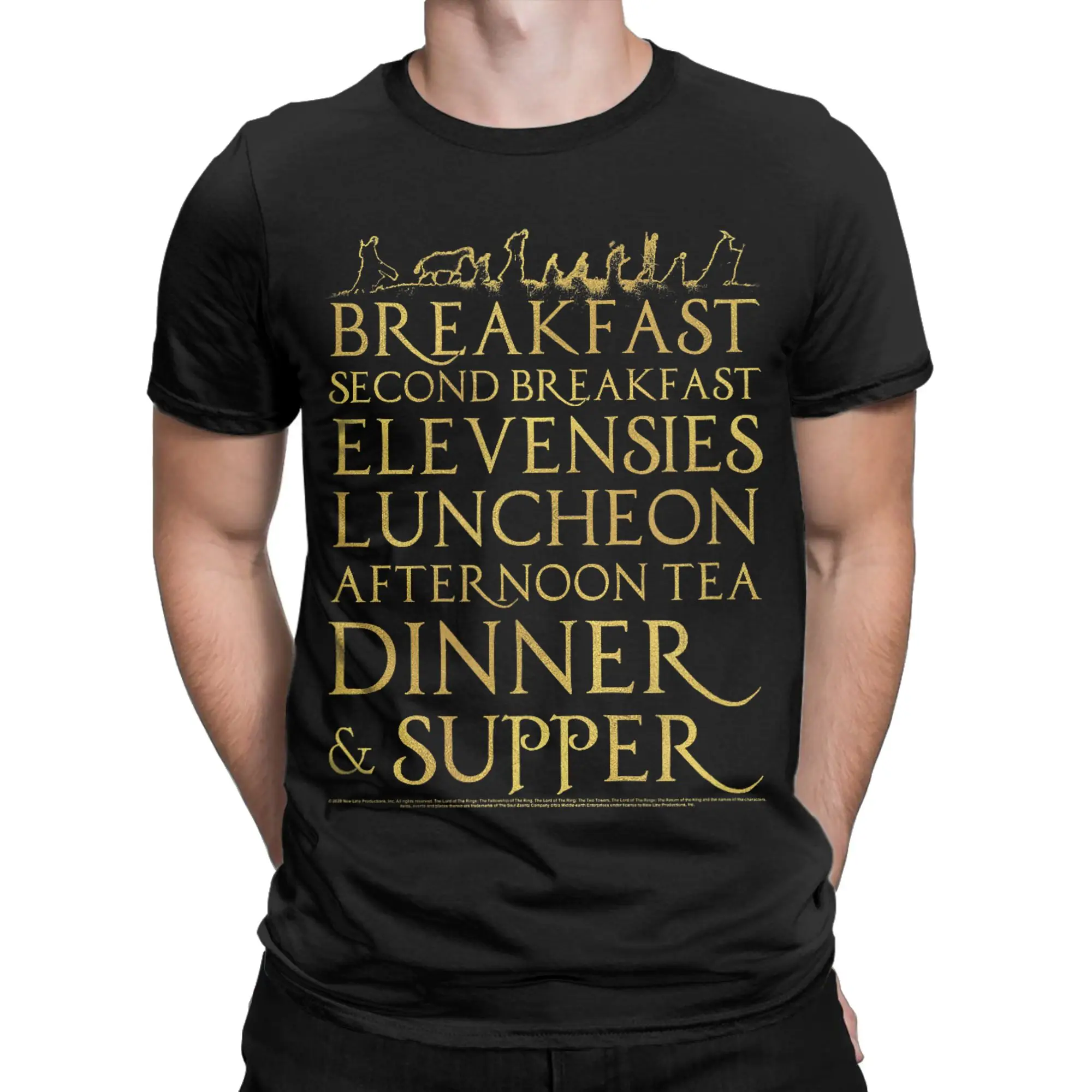 L-Lords R-Rings Breakfast Second for Men Women T Shirt  Tees Short Sleeve Round Collar T-Shirts Cotton Graphic Printed Tops