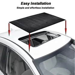 Car sunroof anti-mosquito sunblock Net Sunscreen Heat Insulation Sunshade Roof Magnetic Suction Screen Sun Shade Ventilation