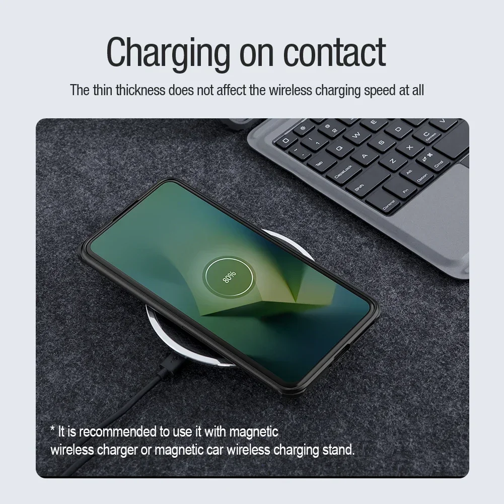 NILLKIN-Super Frosted Shield Pro Case for Xiaomi 14, Magnetic Wireless Charging, MagSafe Back Cover, Non-Slip, Anti-Fingerprint image 5