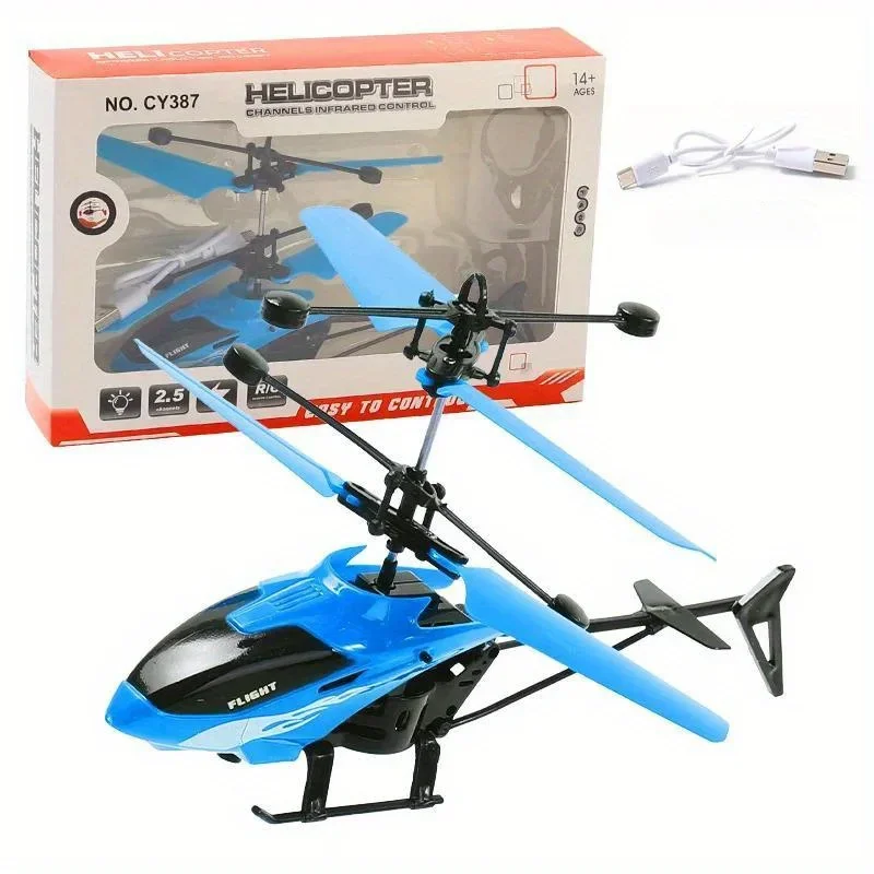 Dron de inducción infrarroja con sensor manual para niños, juguete de avión recargable, modelo de planeador de mosca de lanzamiento, regalo para niños al aire libre, 1 unidad