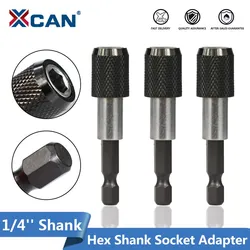 XCAN hızlı bırakma elektrikli matkap manyetik tornavida Bit tutucu 60mm 1/4 Hex Shank elektrikli el aletleri aksesuarları