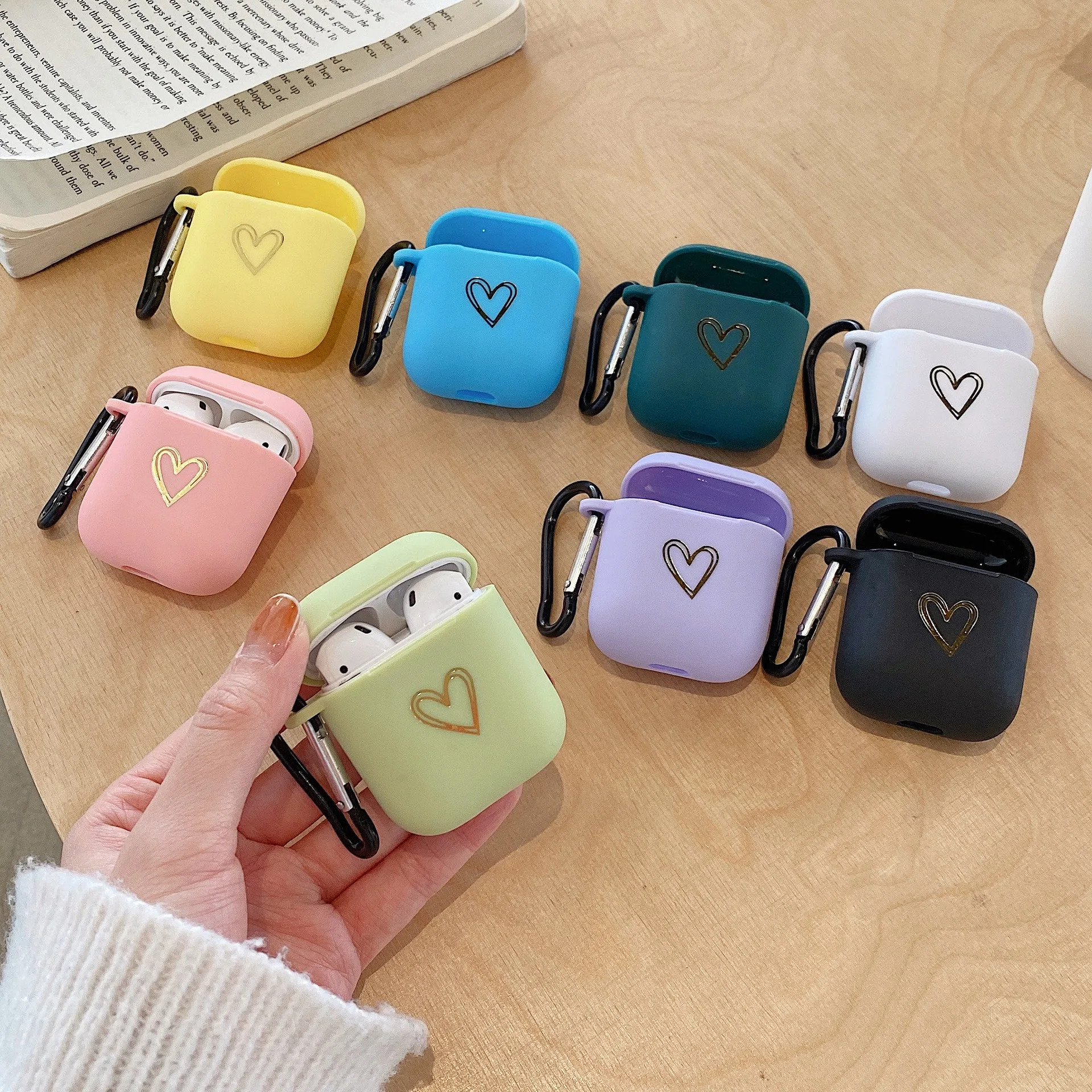 

Shockproof Earphone case Soft Tpu Cute Solid Color Headphone Case For Airpods pro 1 2