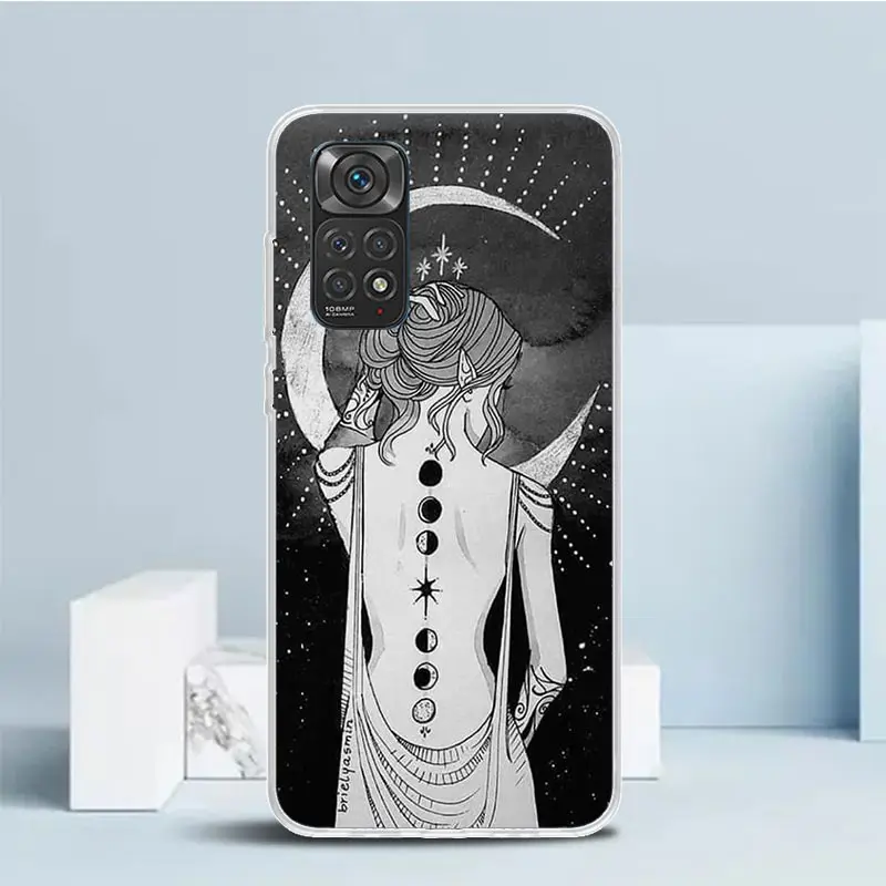 Moon Mystery Totem Witche Phone Case For Xiaomi Redmi Note 13 12S 12 11S 11 11T 11E Pro Plus 10S 10 9S 9 8T 8 7 + Soft TPU Back