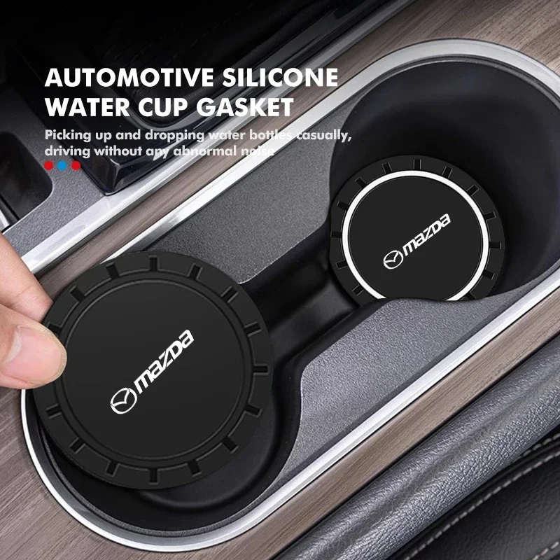 

Car Cup Holder Coaster Non-Slip Pad Mat for Mazda 3 Mazda 6 CX-5 Car Interior Accessories