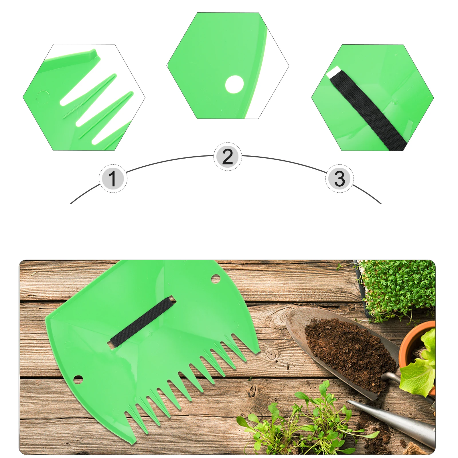 

Plastic Leaf Rake for Gardening Tools Cleaning Scoops Claws Durable Sturdy Long Life Practical DIY Garden Yard Tools