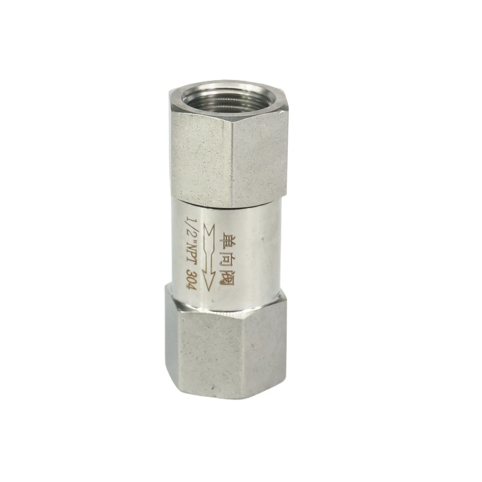 

1/2" NPT Female Check One Way Valve 304 Stainless Steel Water Gas Oil Non-return 40 Bar