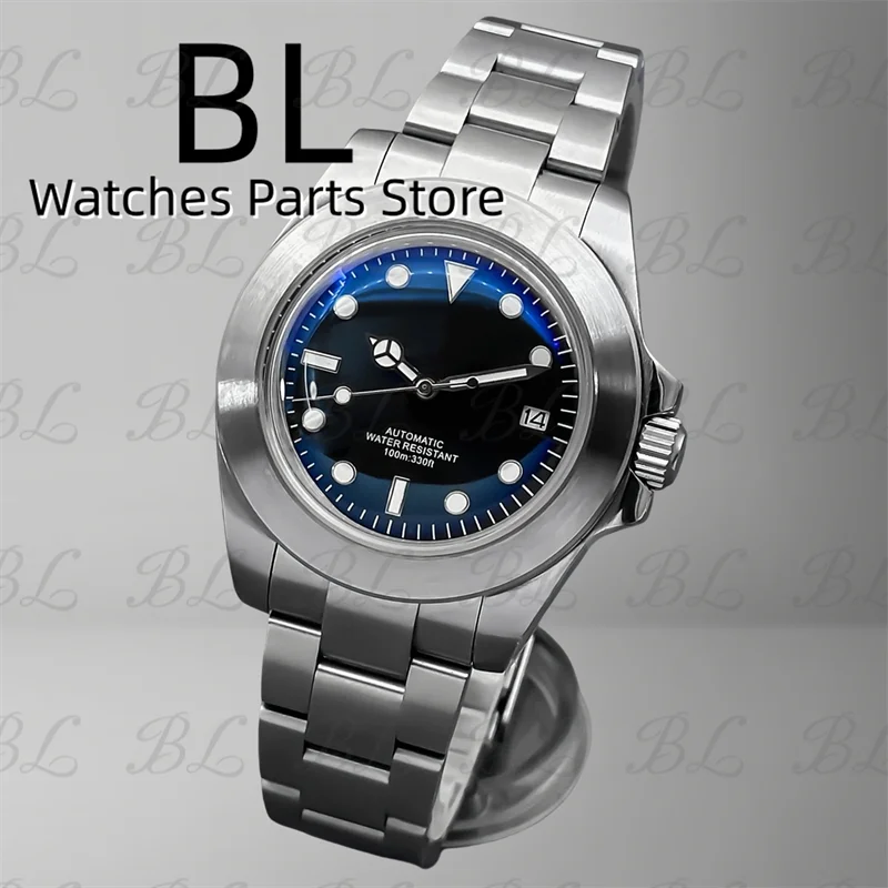 BLIGER Watch For Men NH35A Diving Watch Luminous 40mm Stainless Steel Relogio Masculino Bubble Mirror AR Blue Glass Waterproof