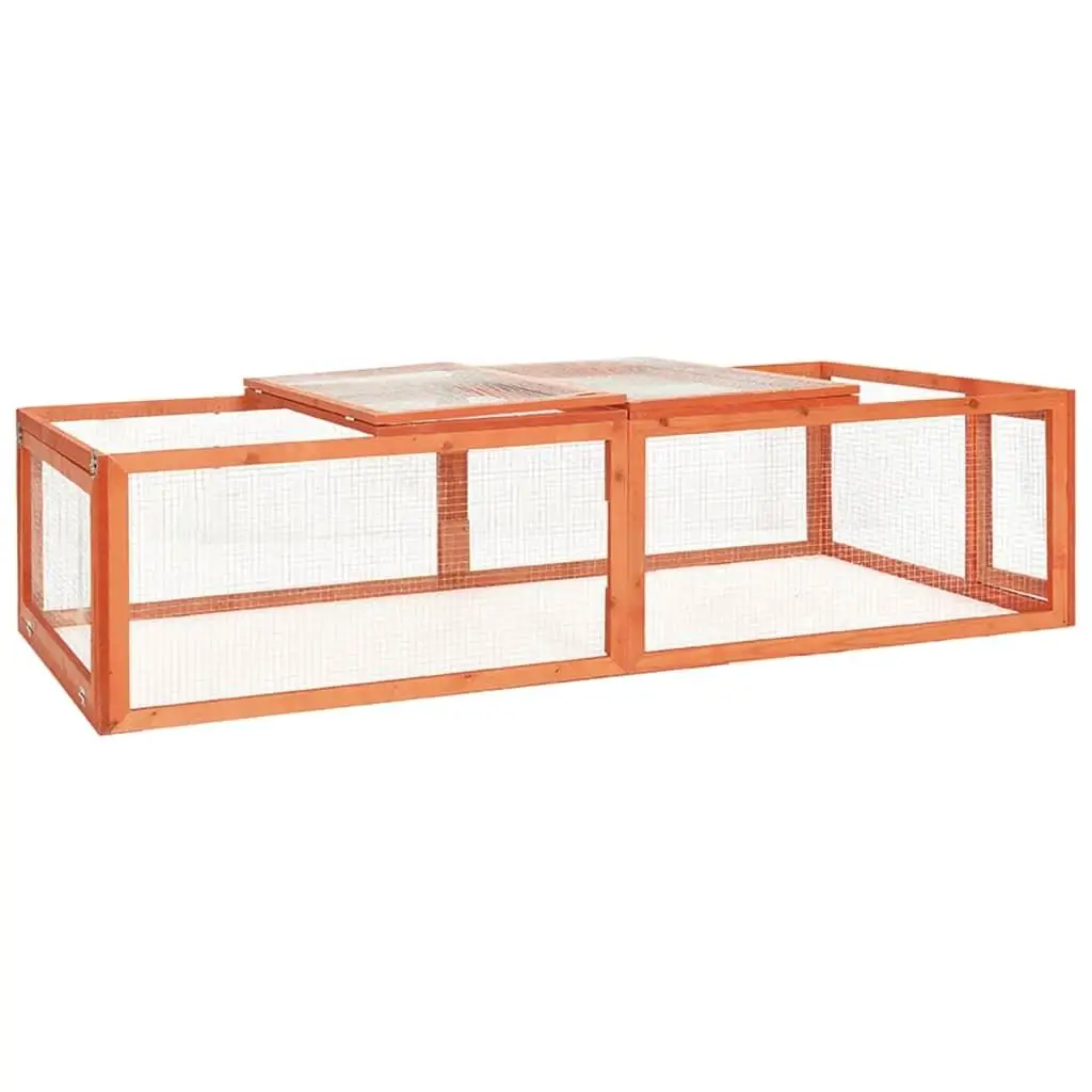 72x35.4x18.1 Solid Firwood Rabbit Hutch for Outdoor & Indoor Use - Durable & Spacious Home for Rabbits