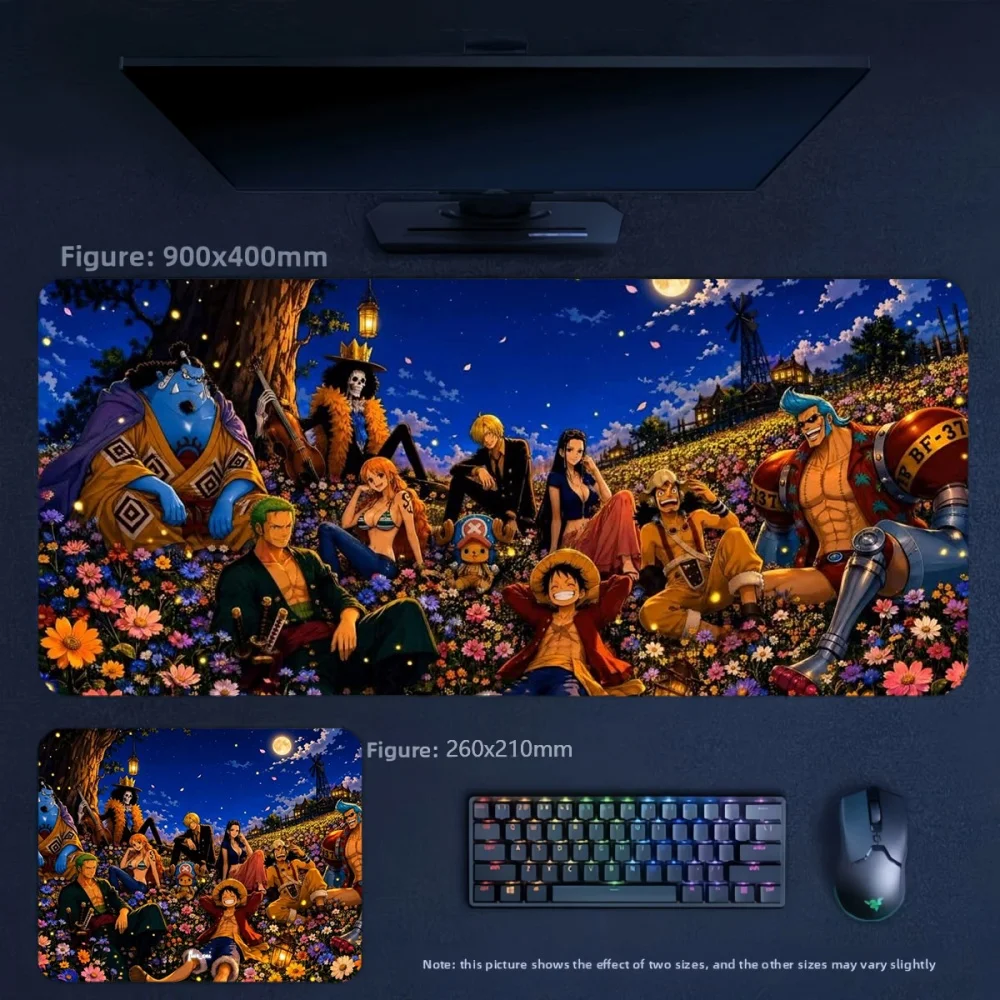 Fashion New High Quality Leather Mouse Pad Anime ONE PIECE Luffy Boys Office Mouse Keyboard Pad Student Oversized Writing Pad