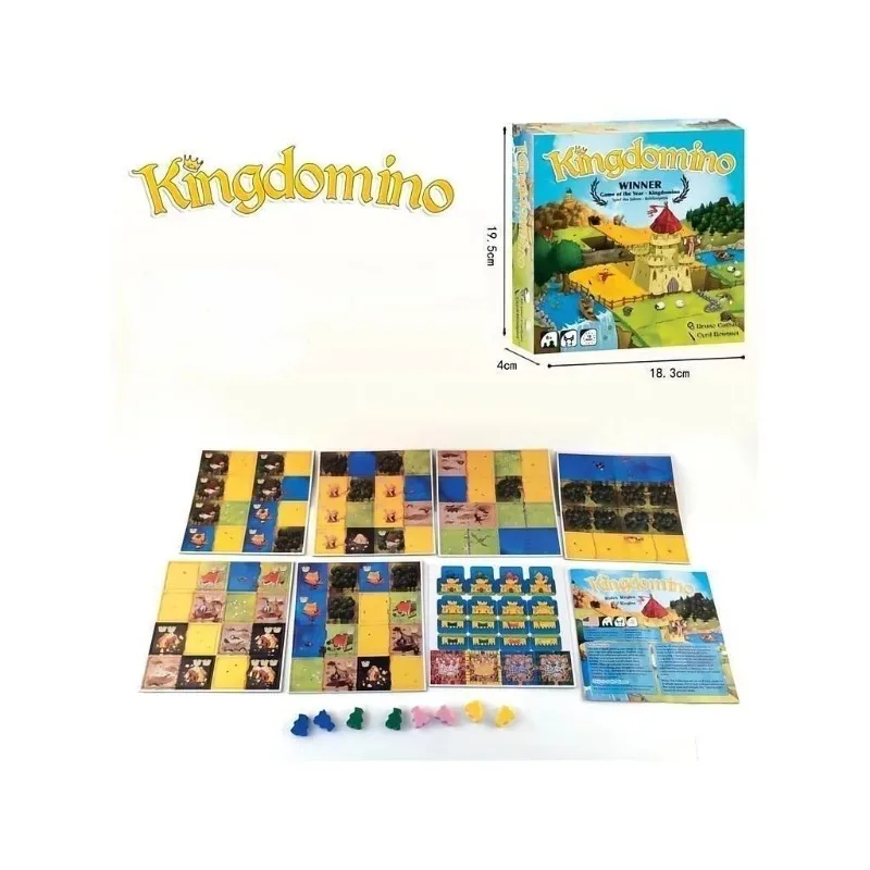 Deluxe Domino Kingdom Game Collection Cards with Artificial Placements for Puzzle Parties