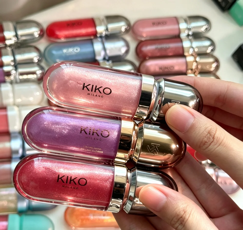 Kiko Original 3D Effect Mirror Lip Glaze Waterproof Non Fading Non Stick Cup Gentle Bean Paste Color Fine Shiny Point Charm Red