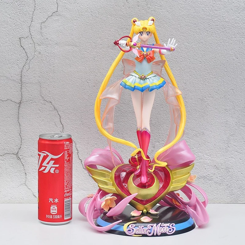 Sailor Moon 35cm Figure Tsukino Usagi Action Figures Pvc Statue Model Collection Desk Ornament Standing Toys Girl Birthday Gifts