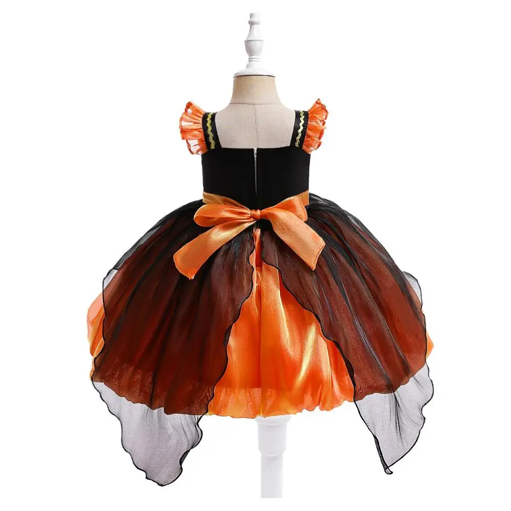 Gonna costume da strega primaverile per ragazze Performance Abito carino Halloween per bambini Par Stage Dance Scintillio Banchetto notturno
