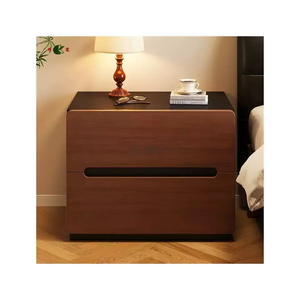 طاولات بجانب السرير من الخشب الصلب حديثة صديقة للبيئة مع أدراج لأثاث غرف النوم #4