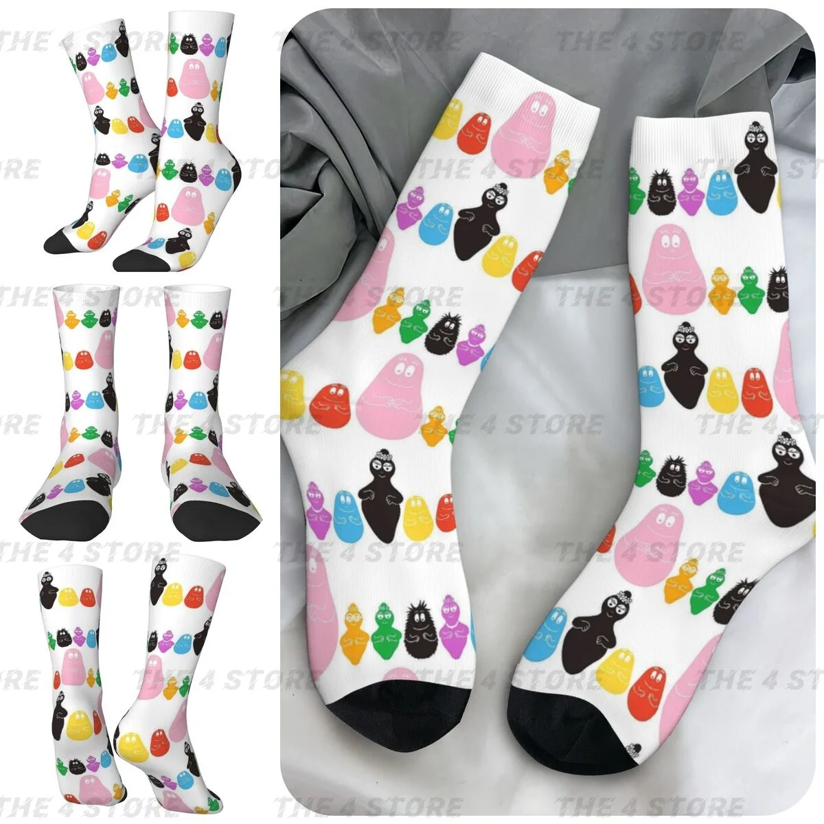 

Barbapapa One Big Happy Family High elasticity polyester fiber Men and Women printing Socks,Leisure Applicable