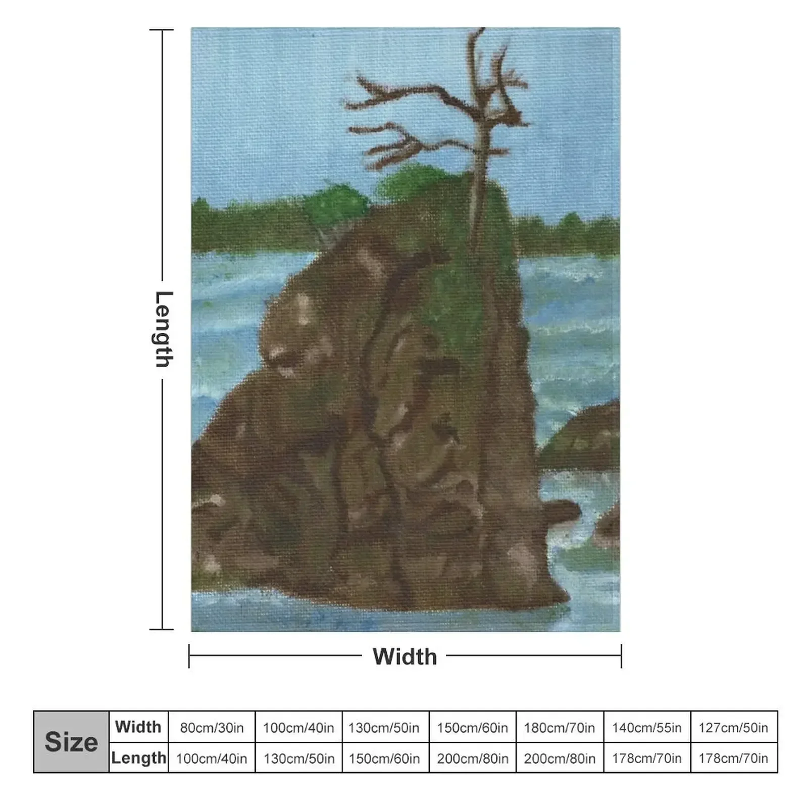 Seaside Boulders Throw Blanket Sofa Throw Bed linens Picnic Single Blankets