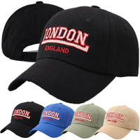 Hot Sale Unisex London England Letter Embroidery Style Baseball Cap Cotton Cap Men Women Fashion Dad Hat