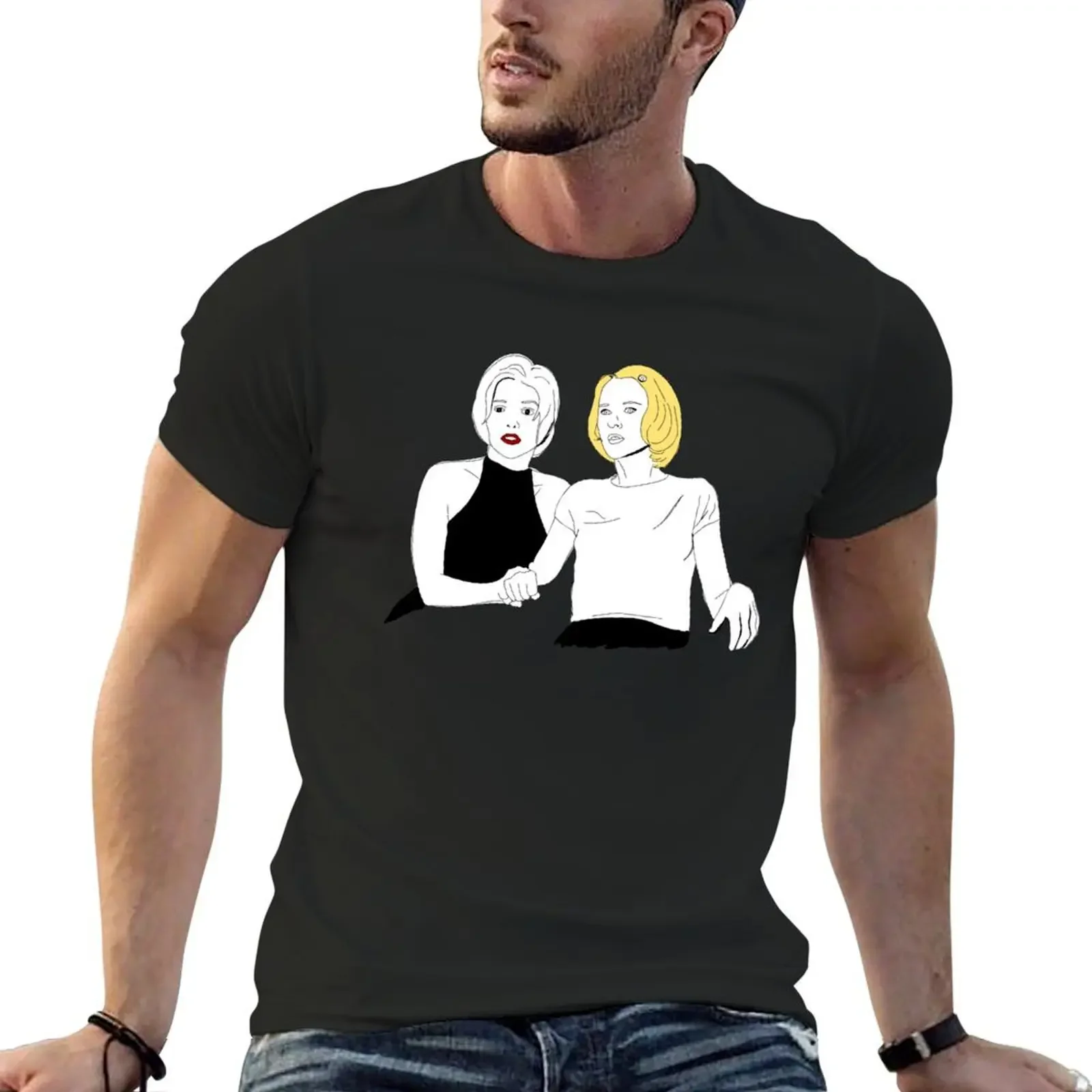 

Mulholland Drive Drawing T-Shirt boys animal print vintage t shirts heavyweights Men's cotton t-shirt