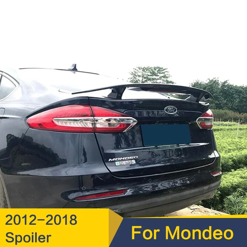 Spoiler Type TA ABS Plastic Rear Trunk Wing Accessories Universal Spoiler For Ford Mondeo Fusion Spoiler 2012 - 2018