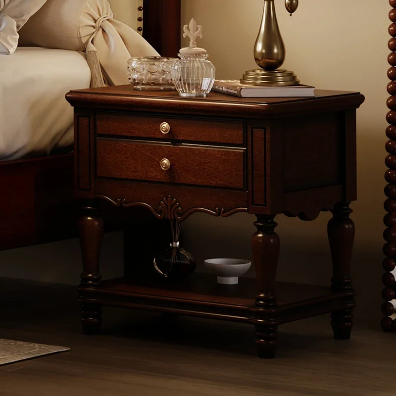 

American master bedroom bedside table retro style simple modern light luxury