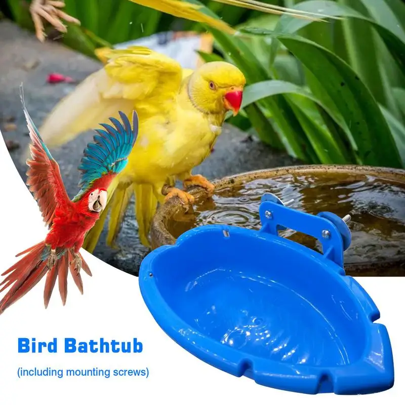 Bird Baths Tub Bowl Basin Parrot Cage Hanging Bathing Box Parrot Bath Supplies Bath Room Feeder Drop Shipping Wholesale