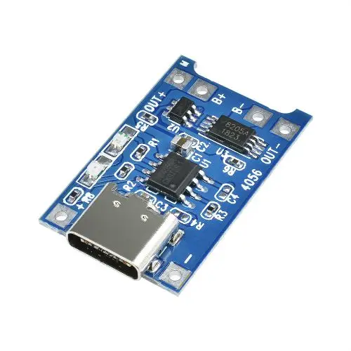 10PCS 5V 1A TYPE-C Micro USB 18650 TC4056A Lithium Battery Charging Board Charger Module with Protection Dual Functions TP4056