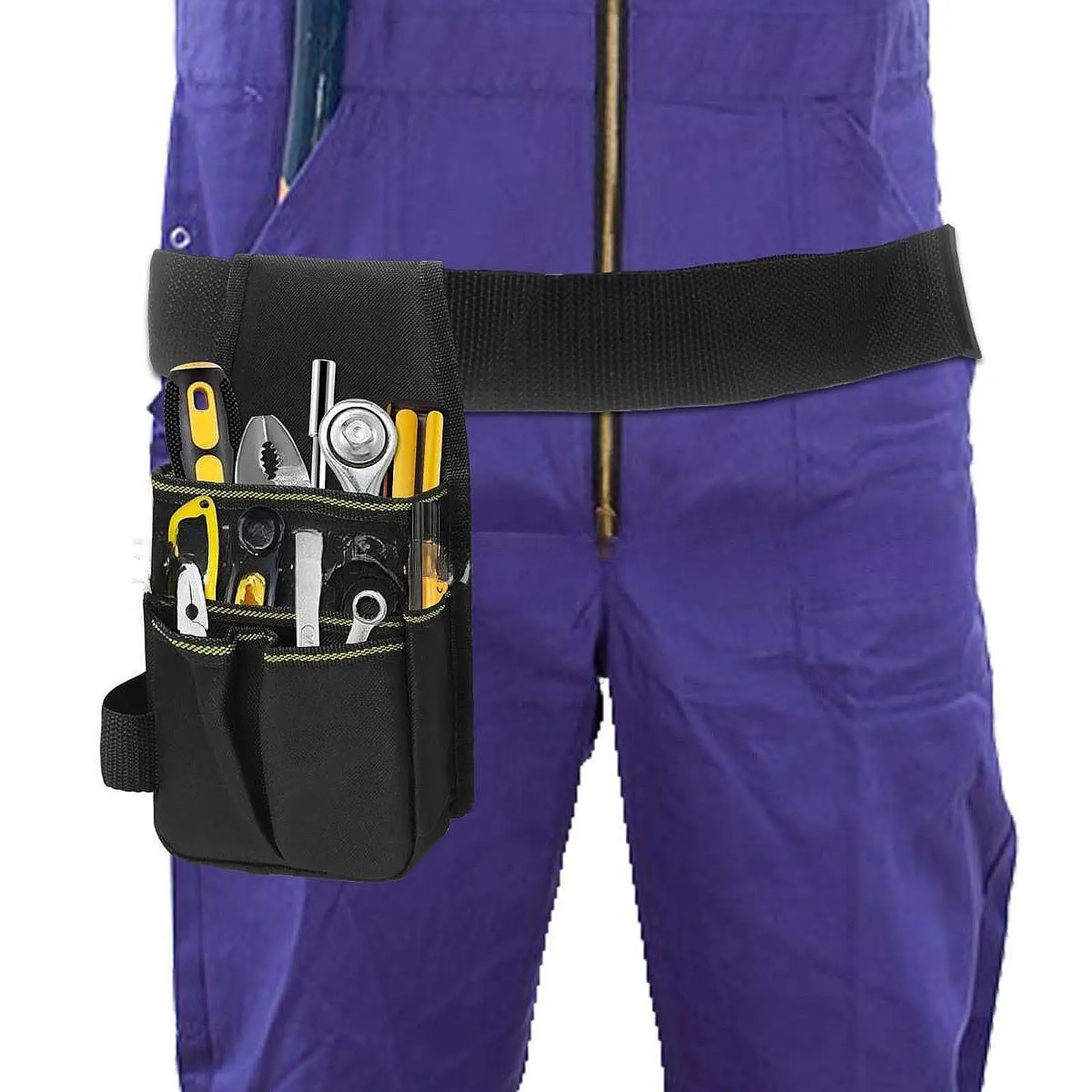 Alet Kemeri Aşınmaya Dayanıklı Çok Fonksiyonlu Elektrikçi Alet Çantası Tesisatçı Marangoz İnşaat Ağaç İşçisi için Yardımcı Kemer Alet Çantası