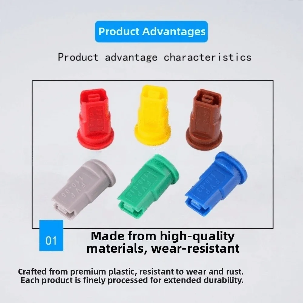 High Pressure Agricultural Spray Nozzles Windproof Atomizing Design Flat Fan Nozzles 110 Degree Angle FVP Type