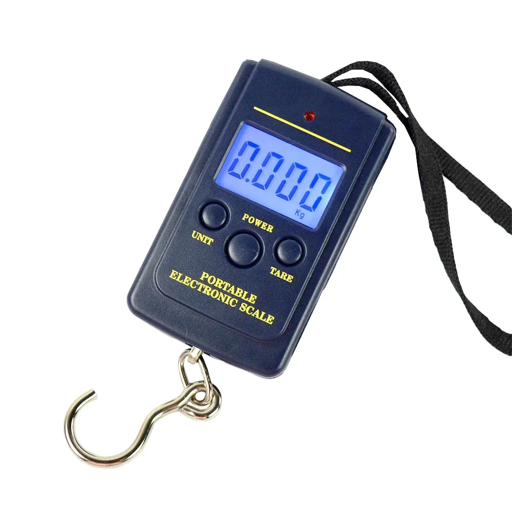 40kg/10g Mini Electronic Hanging Fishing Scale Portable Travel Luggage Scale with Hook Balance Pocket Electronic Scales