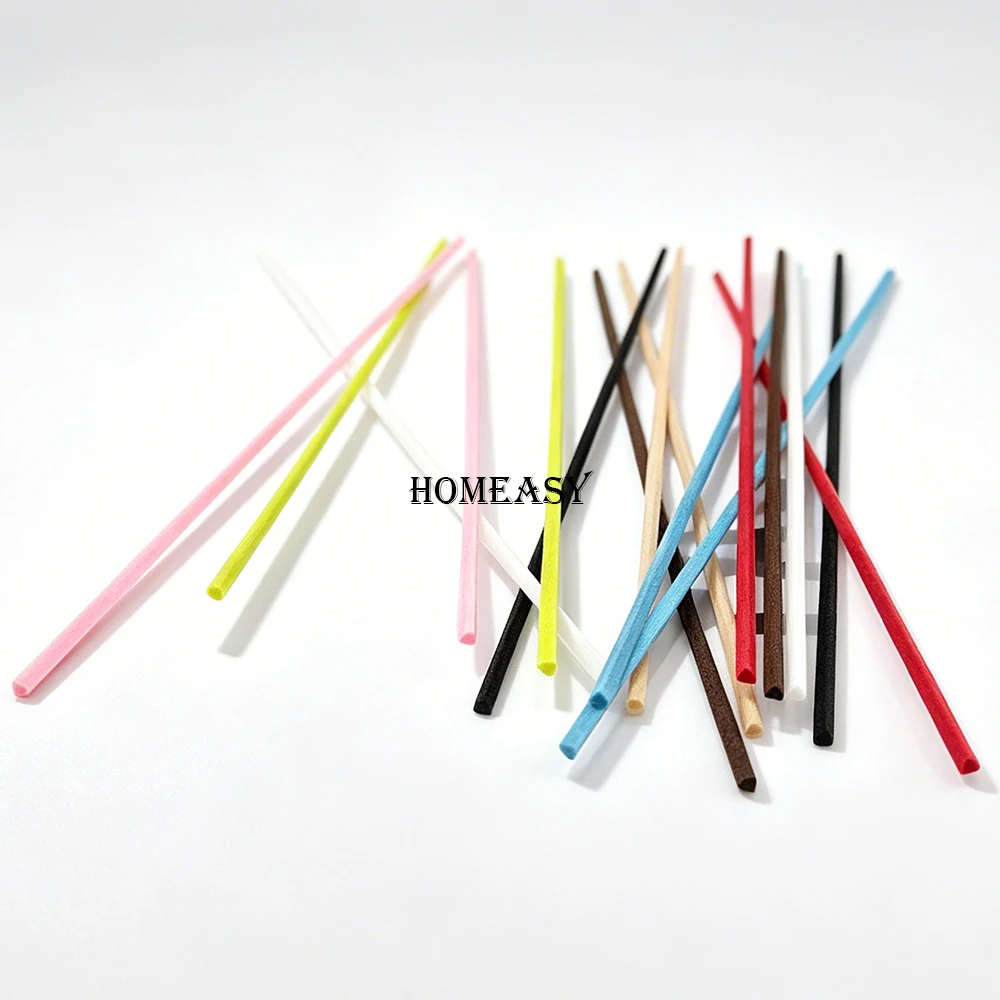 100Pcs Triangle Shape Reed Diffuser Sticks Natural High Absorption Essential Oil Diffusion Rods Home Fragrance Accessories