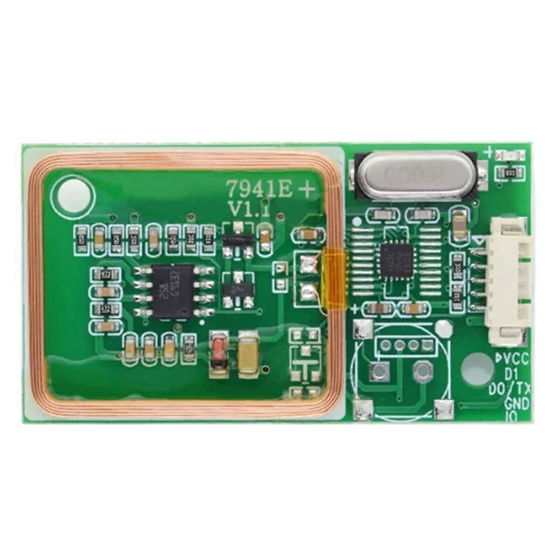 FFYY-Módulo inalámbrico lector RFID UART de 3 pines 125Khz EM4100 8CM DC 5V para lectura de tarjetas IC para Kit de Sensor Attena PCB