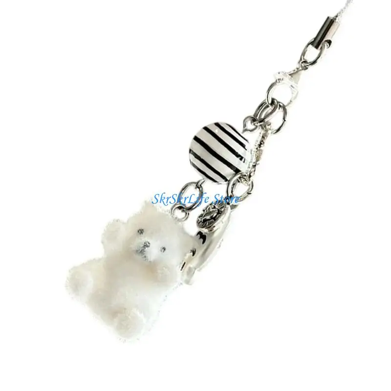 E65E Phone Chain Pendant Gift for Girl Cellphone Case Lanyard Bag Decoration Fashionable Straps Animal Pattern