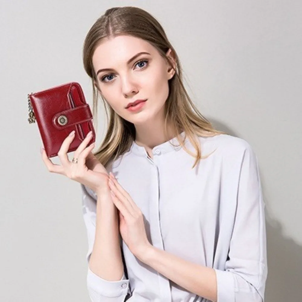

New PU Leather Women's Wallet Zipper Closure Compact Coin Purse Multi-Card Holder Waterproof Short Purse Daily Carry