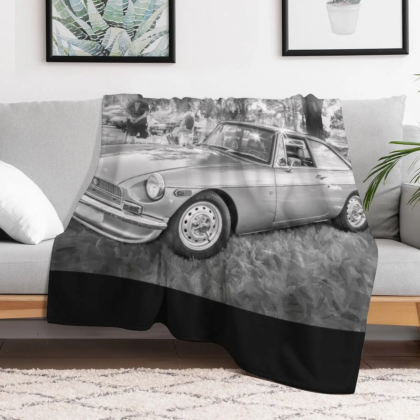 1972 MG MGB GT X101 Throw Blanket Luxury Nap Beach Blankets