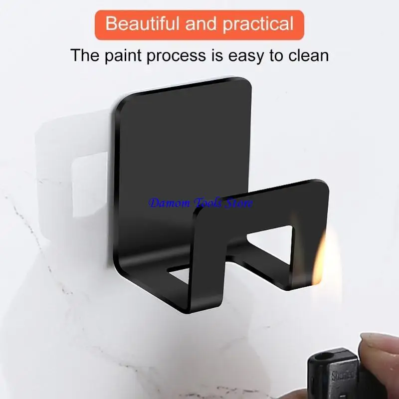 57BE 2 قطعة خطاف تخزين متعدد الوظائف حامل إسفنجي رف استنزاف المطبخ يُعلق على الحائط لوح تقطيع منظم سهل التركيب #5