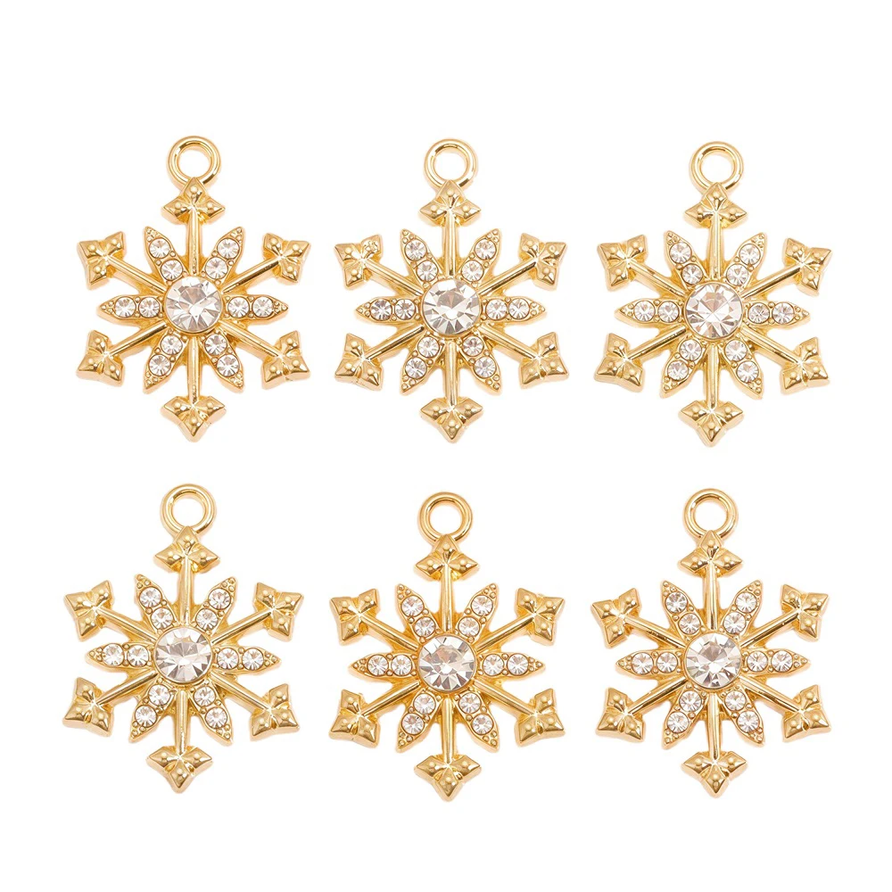 10 Teile/los Bunte schneeflocken Emaille Weihnachten Baum Charms Anhänger für Schmuck Machen Neue Jahr Halsketten Armbänder DIY Geschenke – Detail 5