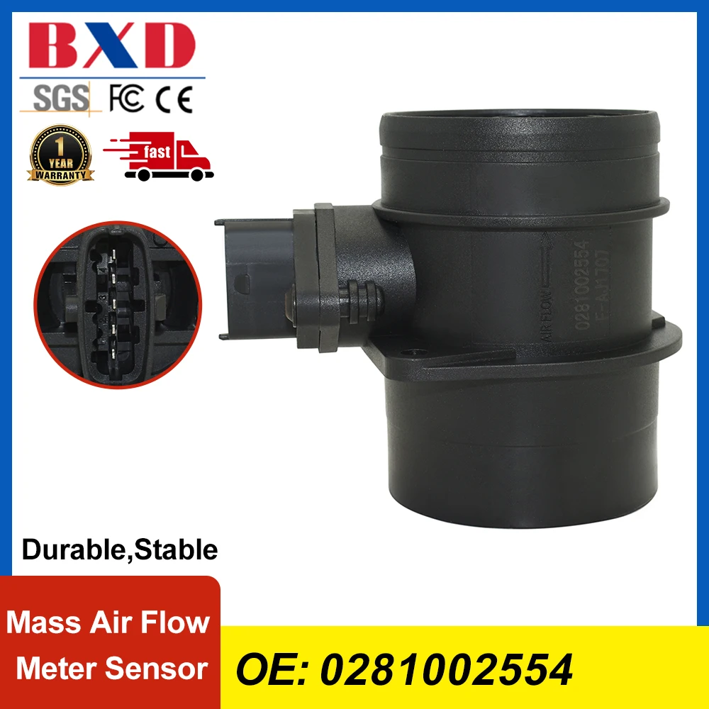 

MAF Mass Air Flow Sensor Meter 0281002554 28164-4A000 For HYUNDAI H-1 / STAREX TERRACAN For KKIA CARNIVAL SORENTO 2.5/2.9