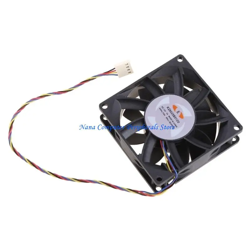 F68C KZ8025B012U 8cm 80mm fan 12V 1.00A 4 Lines 4pin 4 Wire Connector High Speed Server Computer Chassis Power Cooling Fan