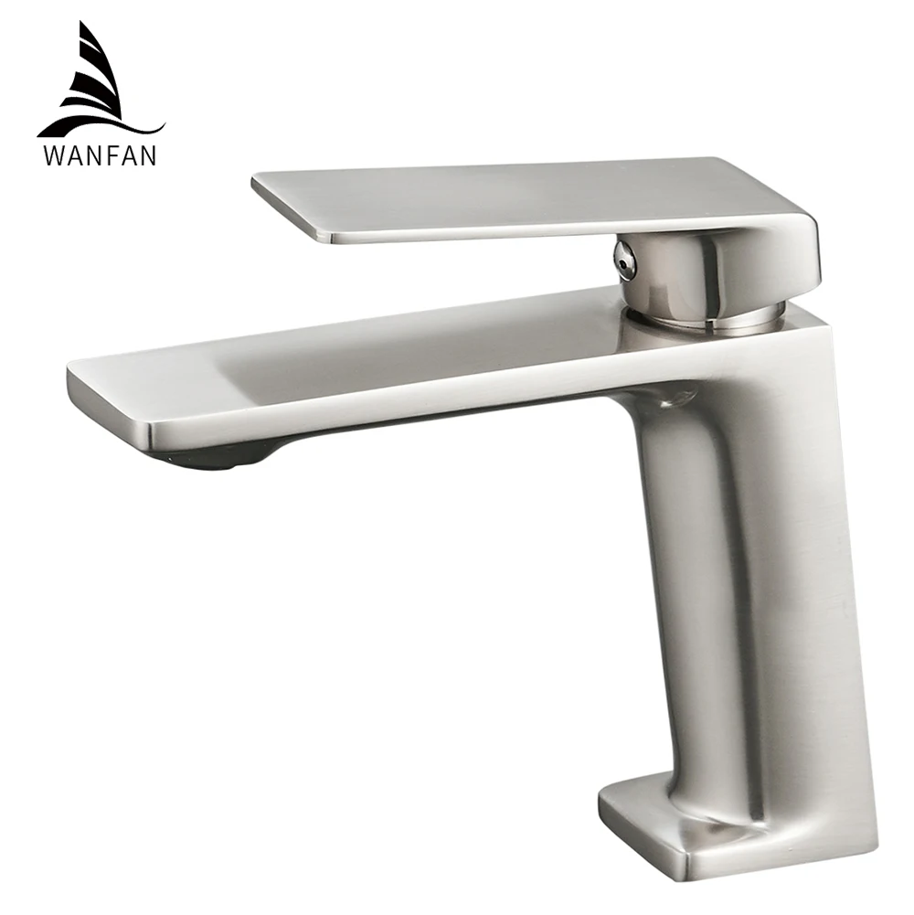 

Israel G3/8 Basin Faucet Brushed Nickel Torneiras Bathroom Sink Faucet Single Handle Hole Faucet Basin Taps Hot Cold Mixer Tap