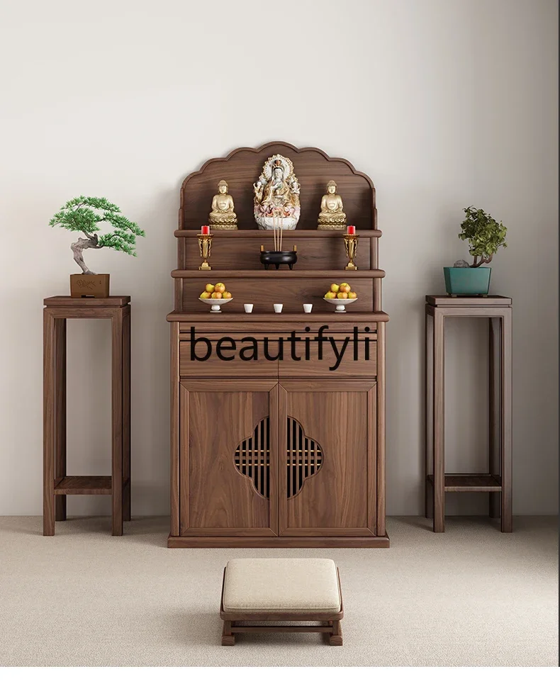 

ss C New Chinese-style simple table incense table shrine three-layer Buddhist shrine
