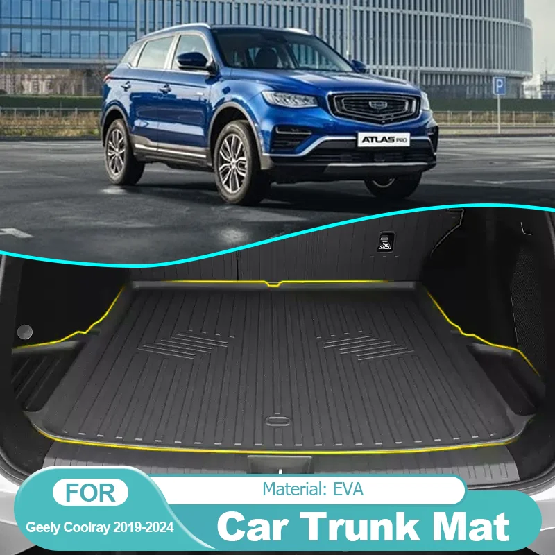 Car Rear Trunk Mat Waterproof Protective Liner Trunk Tray Floor Mats Accessories for Geely Coolray SX11 X50 2019~2024 2023 2022