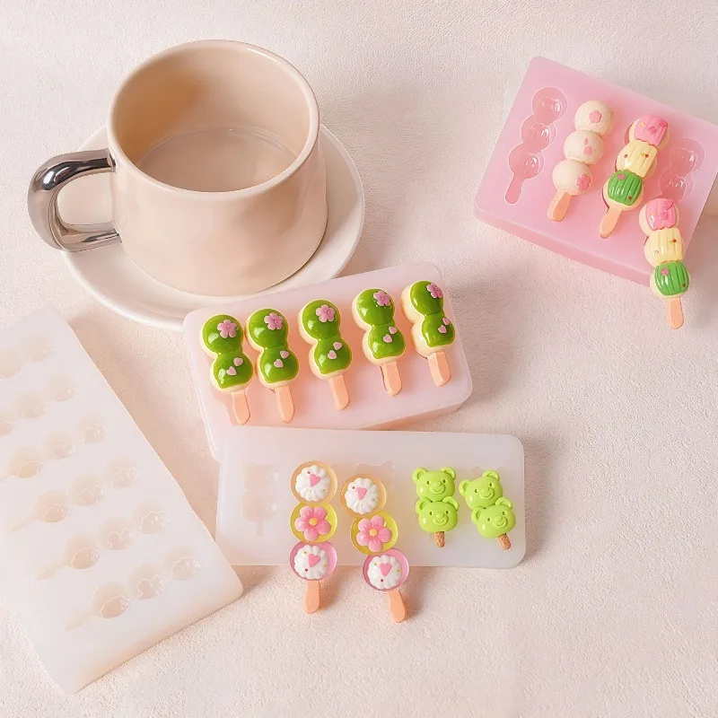 Mini Food Play Skewers, Meatballs, Cake Decoration, Fondant, Clay, Epoxy, Kneading, Silicone Mold Cake Decorating Tools Molds