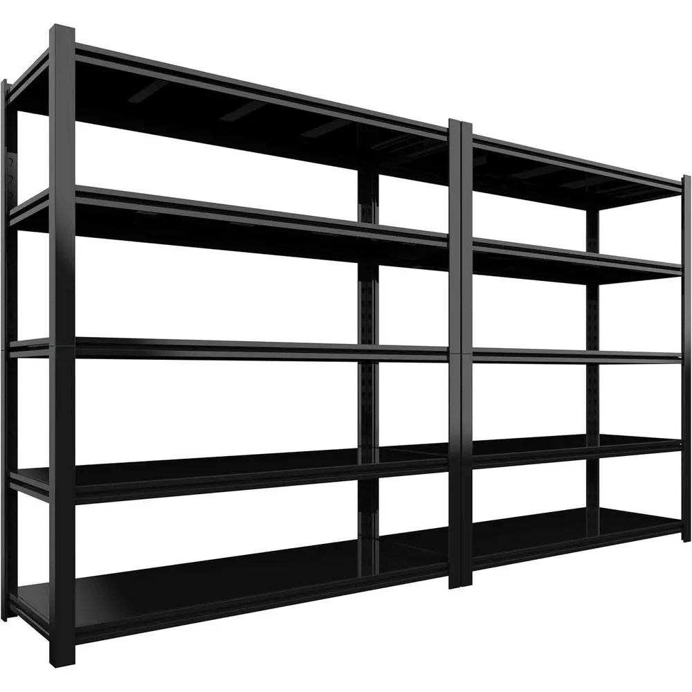 

2-Pack 47.2 Wide Heavy Duty Metal Shelving, 5-Tier Storage Rack, 3000 lbs Capacity for Garage or Warehouse