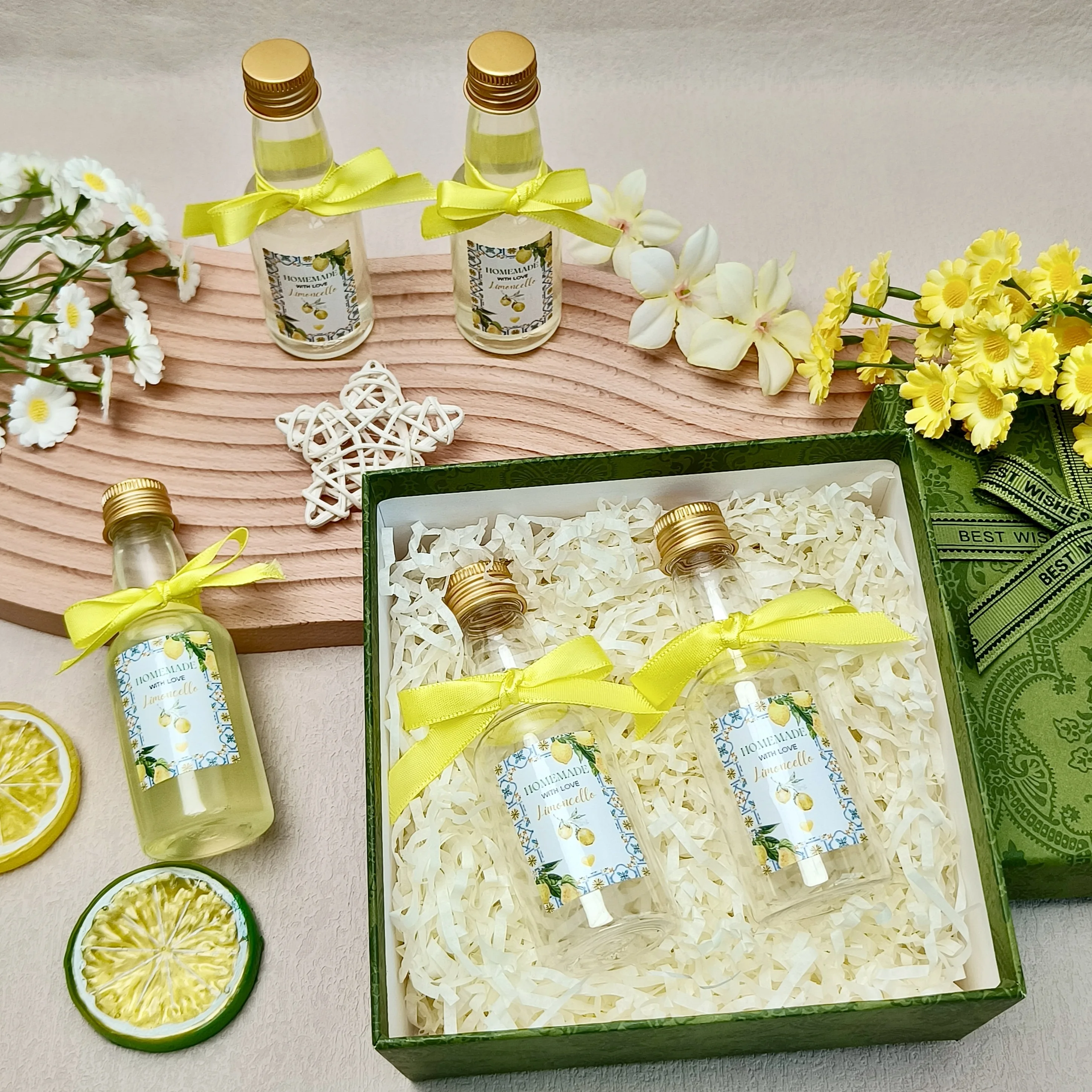 مجموعة 50 قطعة من زجاجات المشروبات الصغيرة للحفلات، زجاجات 1.7 أونصة/50 مل لحفلات الزفاف وحفلات أعياد الميلاد وحفلات الزفاف والمناسبات المكتبية #5